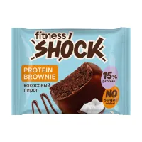 Изображение товара Fitness Shock брауни кокосовый пирог, без сахара, 50г