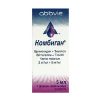 Изображение товара Комбиган капли глазные 2мг/мл+5мг/мл, 5мл