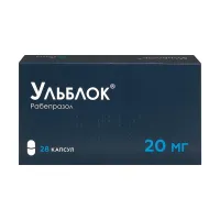 Изображение товара Ульблок капсулы кишечнораст. 20мг, №28