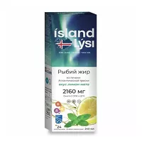 Изображение товара Lysi Рыбий жир жидкость для приема внутрь со вкусом лимон-мята, 240мл