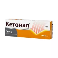 Изображение товара Кетонал гель д/наружн. прим. 2,5%, 100г