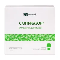 Изображение товара Салтиказон порошок д/ингал. дозированный 50мкг+100мкг, 60доз+ингалятор