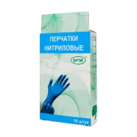 Изображение товара SFM перчатки нитриловые смотровые нестерильные M, 5 пар