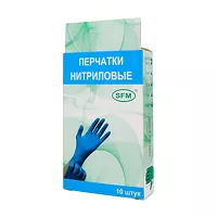 Изображение товара SFM перчатки нитриловые смотровые нестерильные M, 5 пар