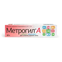 Изображение товара Метрогил А гель д/наружн. прим. 0,1%+1%, 20г