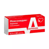 Изображение товара Моксонидин Акрихин таблетки покрыт. п/о 0,2мг, №30