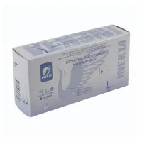 Изображение товара Inekta перчатки смотровые нитриловые неопудренные нестерильные, р.L, цвет голубой, 50пар