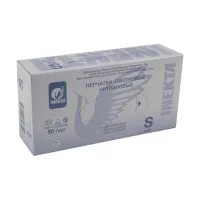 Изображение товара Inekta перчатки смотровые нитриловые неопудренные нестерильные, р.S, цвет голобуй, 50пар