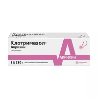 Изображение товара Клотримазол-Акрихин мазь д/наружн. прим. 1%, 30г