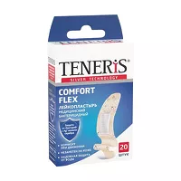 Изображение товара Teneris Comfort Flex лейкопластырь бактерицидный на полимерной основе, 20шт