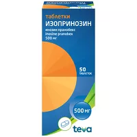 Изображение товара Изопринозин таблетки 500мг, №50 Тева