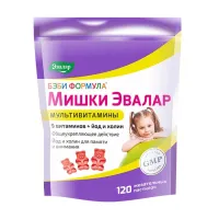 Изображение товара Эвалар Бэби Формула Мишки Мультивитамины пастилки жевательные, №120