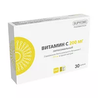 Изображение товара Supreme Pharmatech Витамин С липосомальный капсулы 200мг, №30