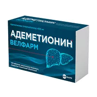 Изображение товара Адеметионин Велфарм таблетки кишечнораств. покрыт. п/о 400мг, №40