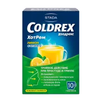 Изображение товара Колдрекс ХотРем порошок д/пригот. р-ра д/приема внутрь лимон, №10 Халеон