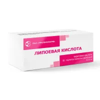 Изображение товара Липоевая кислота таблетки п/о 25мг, №50