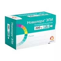 Изображение товара Новолера ЭПИ таблетки покрыт. п/о 200мг, №56