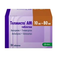 Изображение товара Телмиста АМ таблетки 10мг+80мг, №84