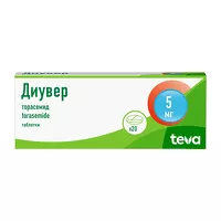 Изображение товара Диувер таблетки 5мг, №20