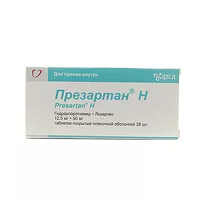 Изображение товара Презартан Н таблетки покрыт. п/о 12,5мг+50мг, №28