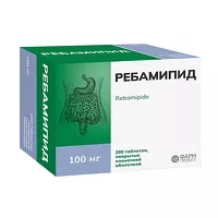 Изображение товара Ребамипид таблетки покрыт. п/о 100мг, №200