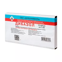 Изображение товара Дибазол раствор д/в/в и в/м введ. 10мг/мл, 1мл №10