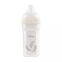 Изображение товара Lubby бутылочка для кормления с силиконовой соской (средний поток) (3+мес), 300мл