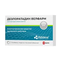 Изображение товара VitaScience Дезлоратадин Велфарм таблетки покрыт. п/о 5мг, №10