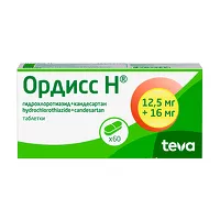 Изображение товара Ордисс Н таблетки 12,5мг+16мг, №60