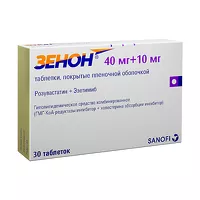 Изображение товара Зенон таблетки покрыт. п/о 40мг+10мг, №30