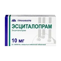 Изображение товара Эсциталопрам таблетки покрыт. п/о 10мг, №60