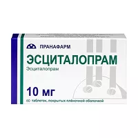 Изображение товара Эсциталопрам таблетки покрыт. п/о 10мг, №60