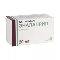 Изображение товара Эналаприл таблетки 20мг, №60