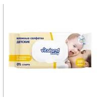 Vitaland baby Влажные салфетки детские с экстрактом ромашки и череды, 100шт