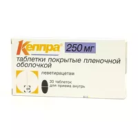Изображение товара Кеппра таблетки покрыт. п/о 250мг, №30