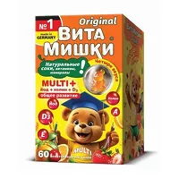 Изображение товара ВитаМишки Multi+ Йод, холин и витамин D3 пастилки жевательные, №60