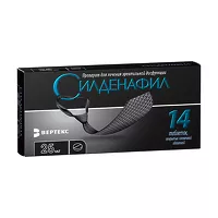 Изображение товара Силденафил Вертекс таблетки покрыт. п/о 25мг, №14