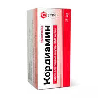 Изображение товара Кордиамин капли д/приема внутрь 250мг/мл, 25мл