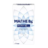 Изображение товара Магне В6 раствор д/приема внутрь 100мг+10мг, 10мл №10