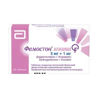 Изображение товара Фемостон Конти таблетки покрыт. п/о 5мг+1мг, №84