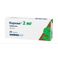 Изображение товара Корнам таблетки 2мг, №20