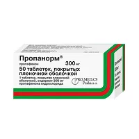 Изображение товара Пропанорм таблетки покрыт. п/о 300мг, №50