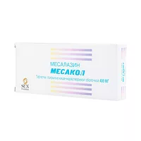 Изображение товара Месакол таблетки покрыт.кишечнораств.об. 400мг, №50