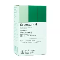Изображение товара Беродуал Н аэроз. д/ингал. доз. 20мкг+50мкг/доза, 200 доз
