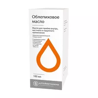 Изображение товара Облепиховое масло д/приема внутрь 180%, 100мл