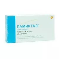 Изображение товара Ламиктал таблетки 100мг, №30