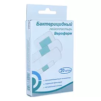 Изображение товара Верофарм пластырь бактерицидный белая основа, №20