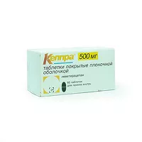 Изображение товара Кеппра таблетки покрыт. п/о 500мг, №60 Юсб фарма