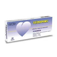 Изображение товара Тенорокс таблетки покрыт. п/о 50мг+12,5мг, №28 Оксфорд Лабораториз