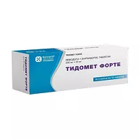 Изображение товара Тидомет форте таблетки 250мг+25мг, №100